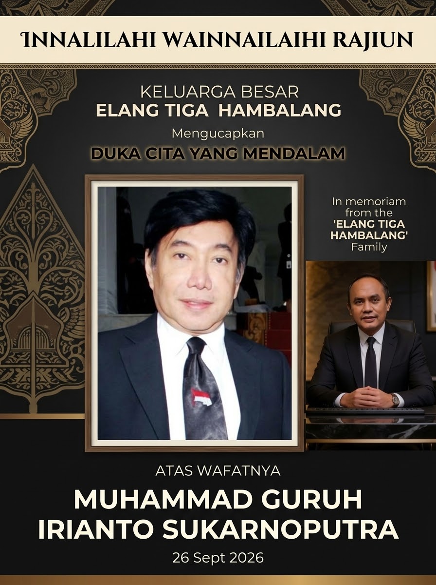 Keluarga Besar Elang Tiga Hambalang mengajak seluruh pengurus, anggota, dan masyarakat untuk bersama-sama mendoakan almarhum agar mendapatkan husnul khotimah